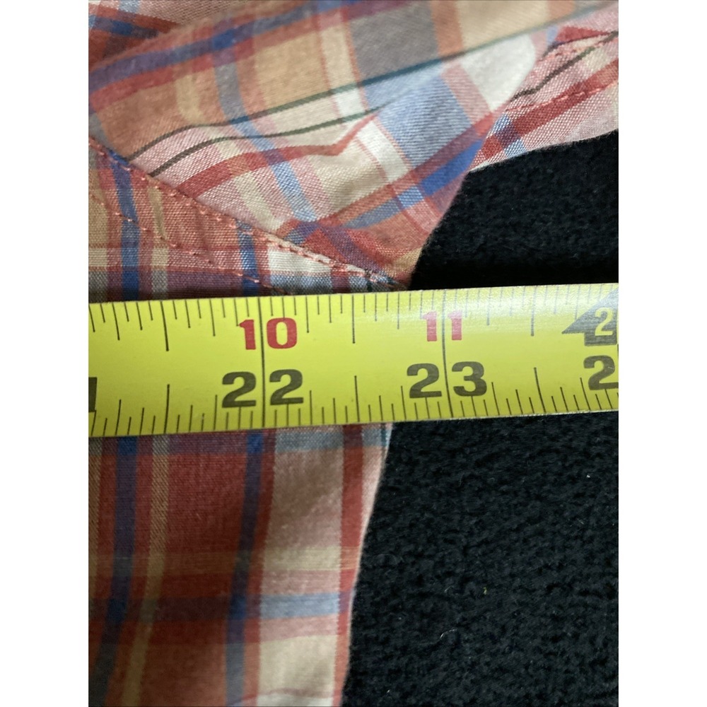 Brixton Men's Red & Gray Plaid Short Sleeve Button-Down Casual Shirt Size LARGE - Picture 12 of 12